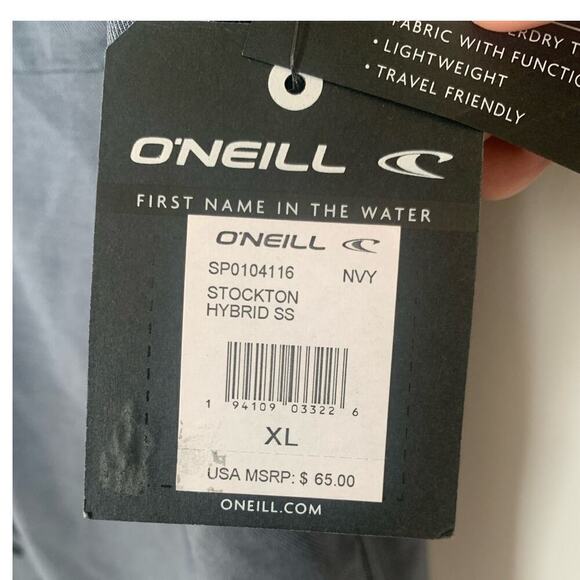 NWT Men's ONEILL Stockton Hybrid Short Sleeve Shirt - Picture 5 of 7